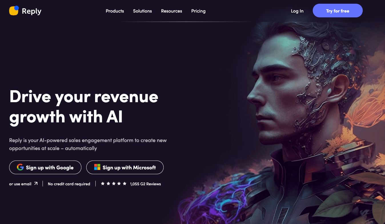 Reply.io homepage