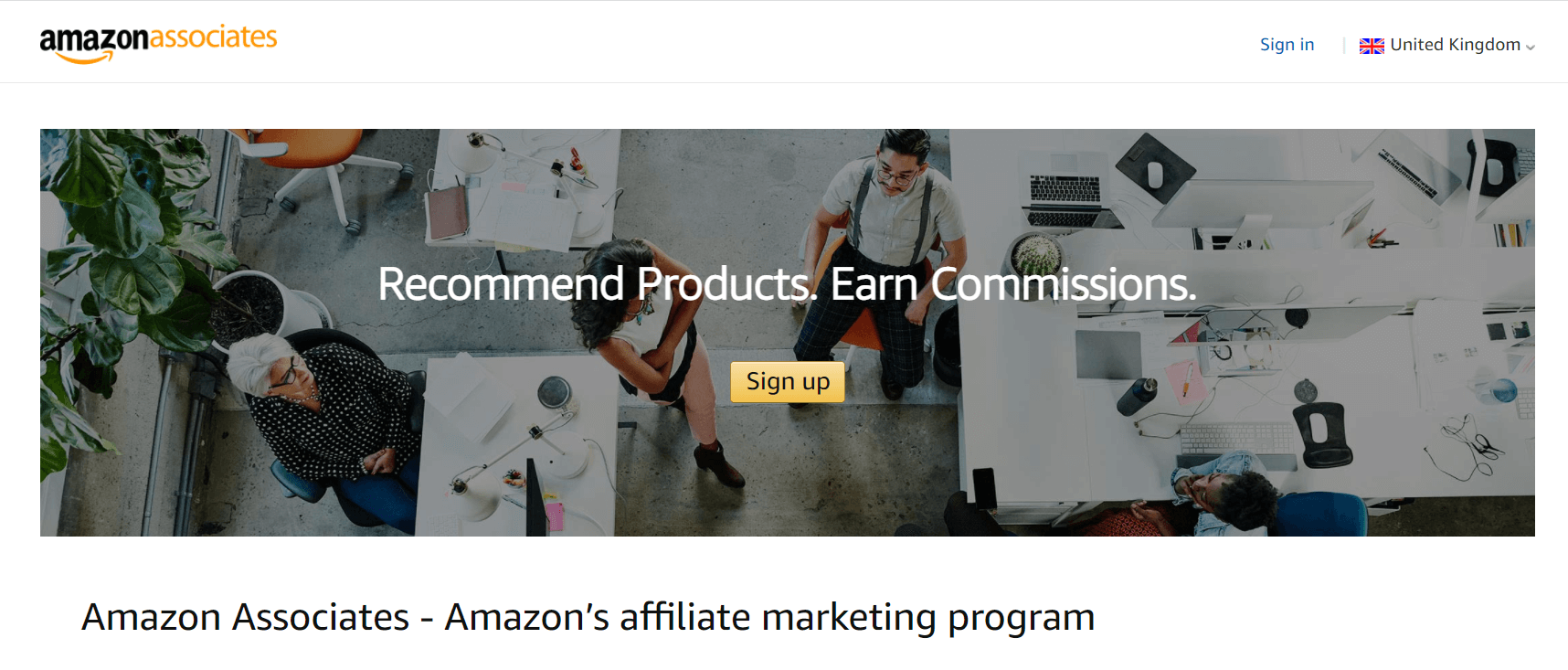 Amazon associates dashboard