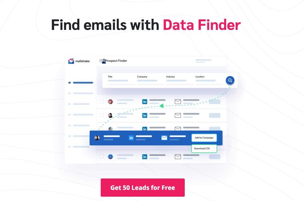 find emails with data finder 
