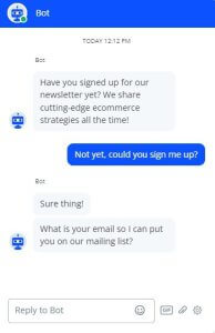 Big Commerce Chatbot