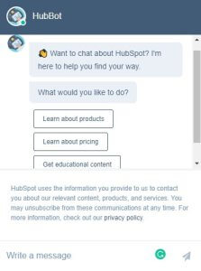 Hubspot chatbot