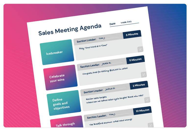 Sales meeting agenda