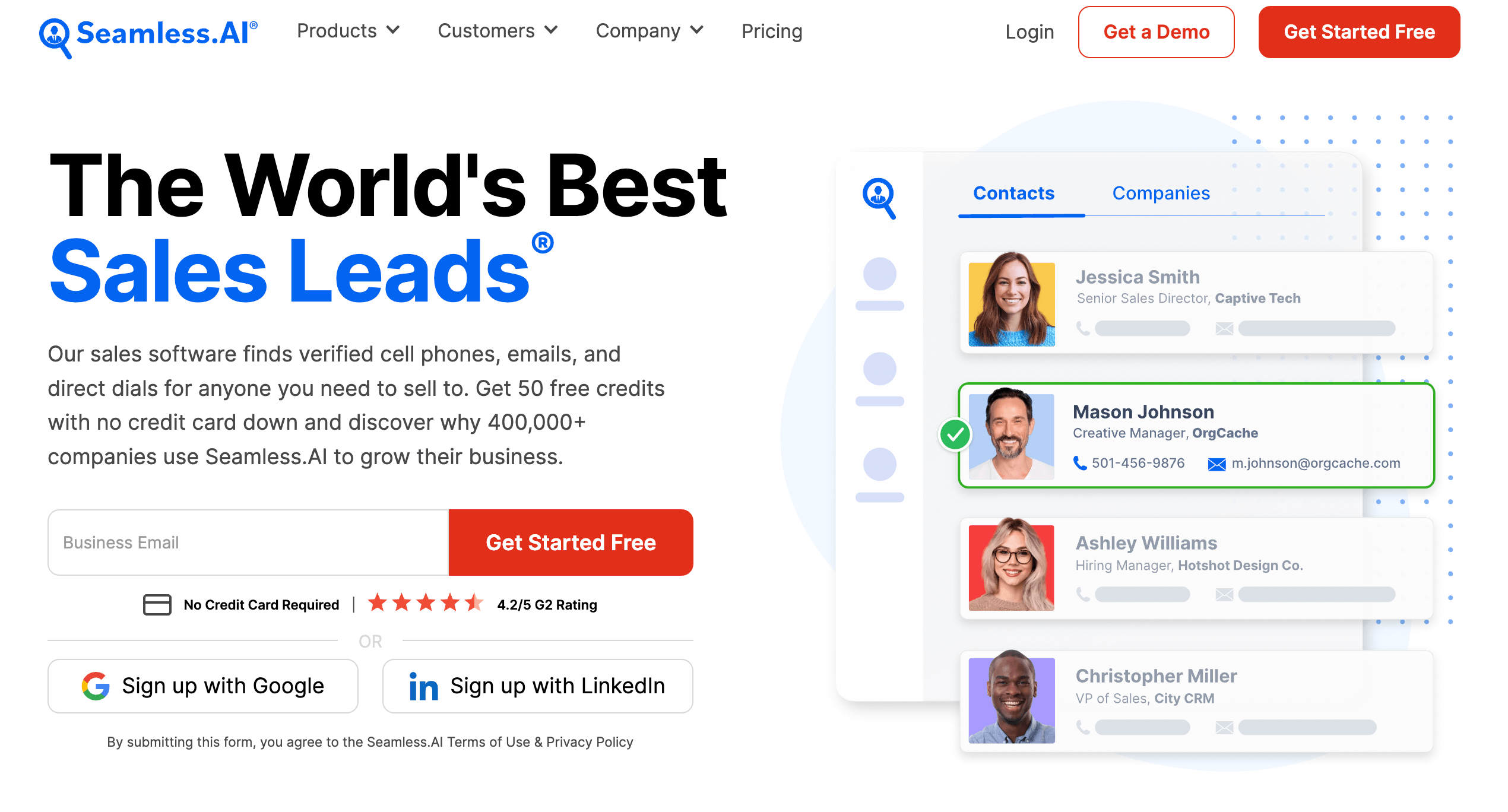 seamless ai homepage