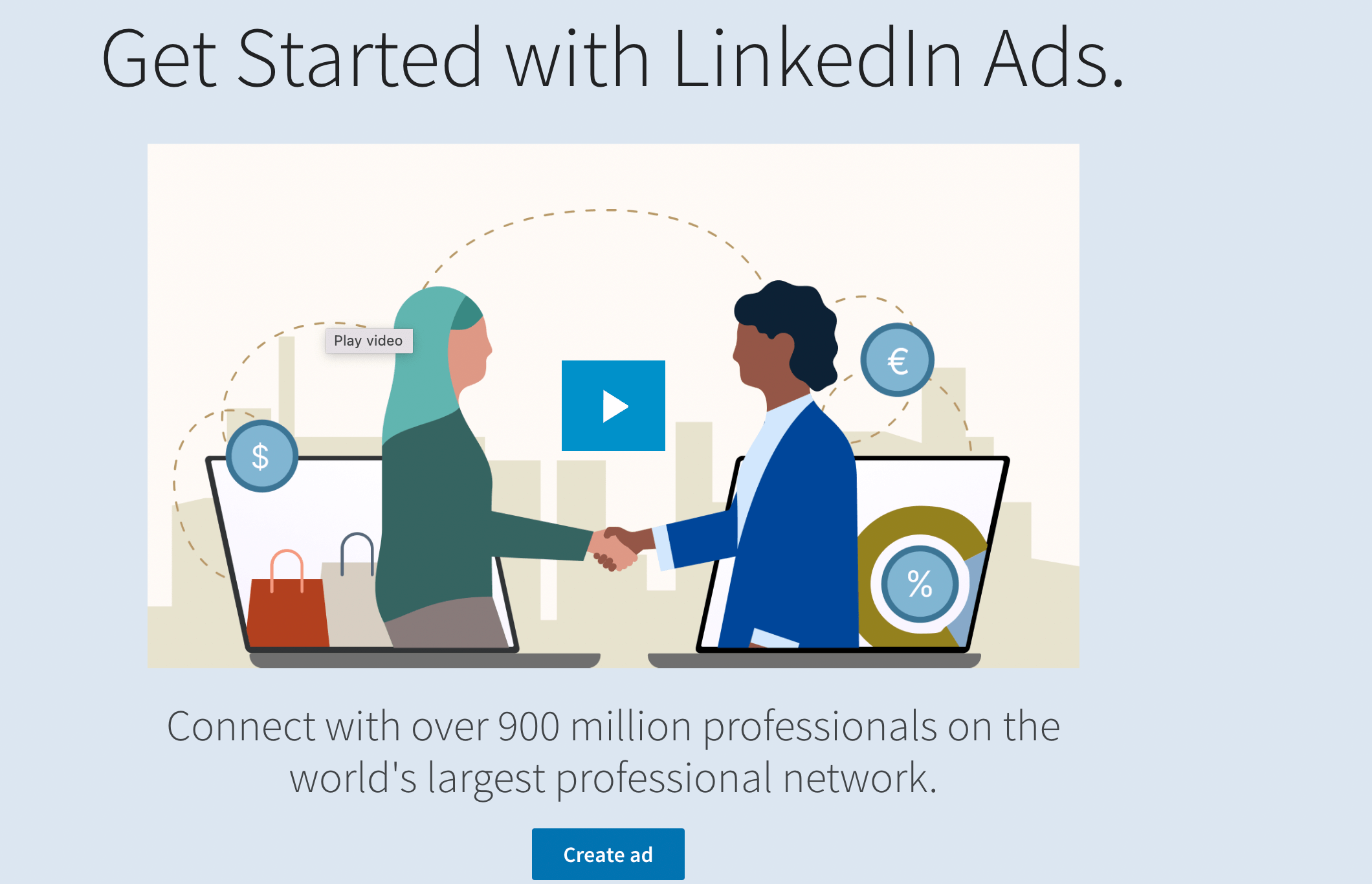 Linkedin Ads homepage