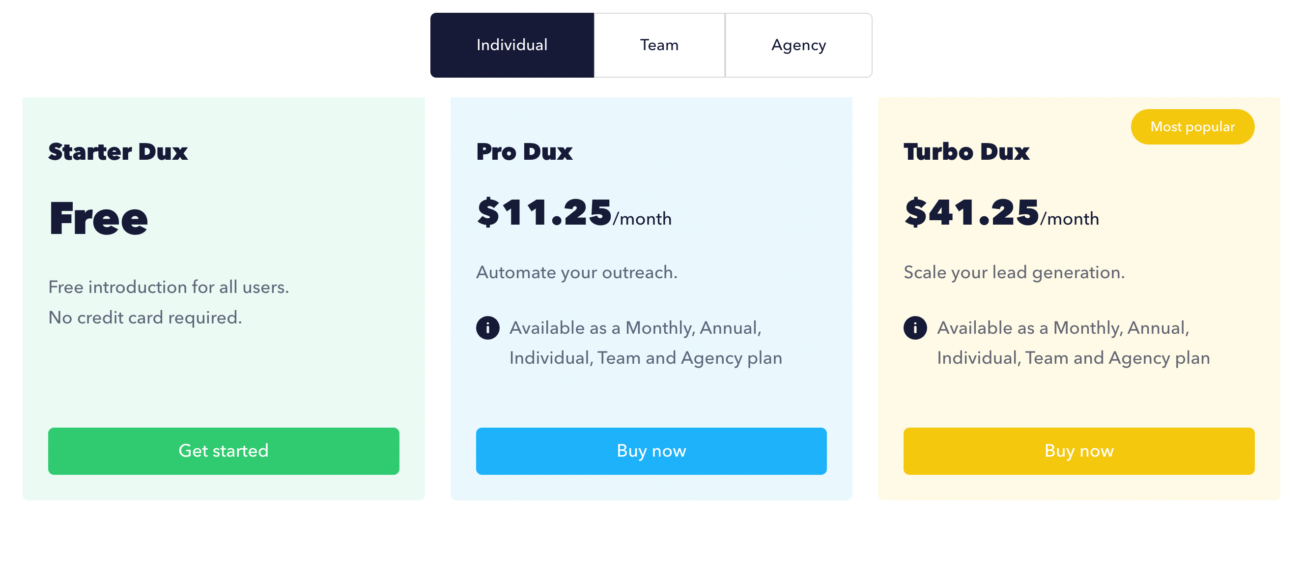 dux soup pricing