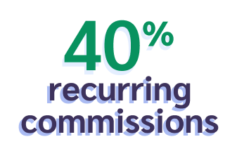 40% recurring commission